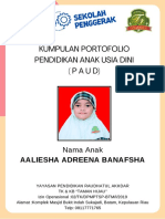 Kumpulan Portofolio Pendidikan Anak Usia Dini (PAUD) : Aaliesha Adreena Banafsha