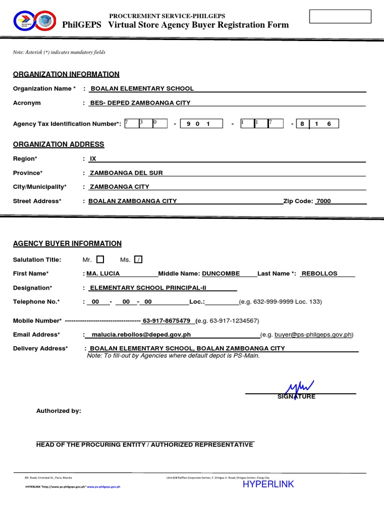VS Agency Buyer Registration Form | Download Free PDF ...