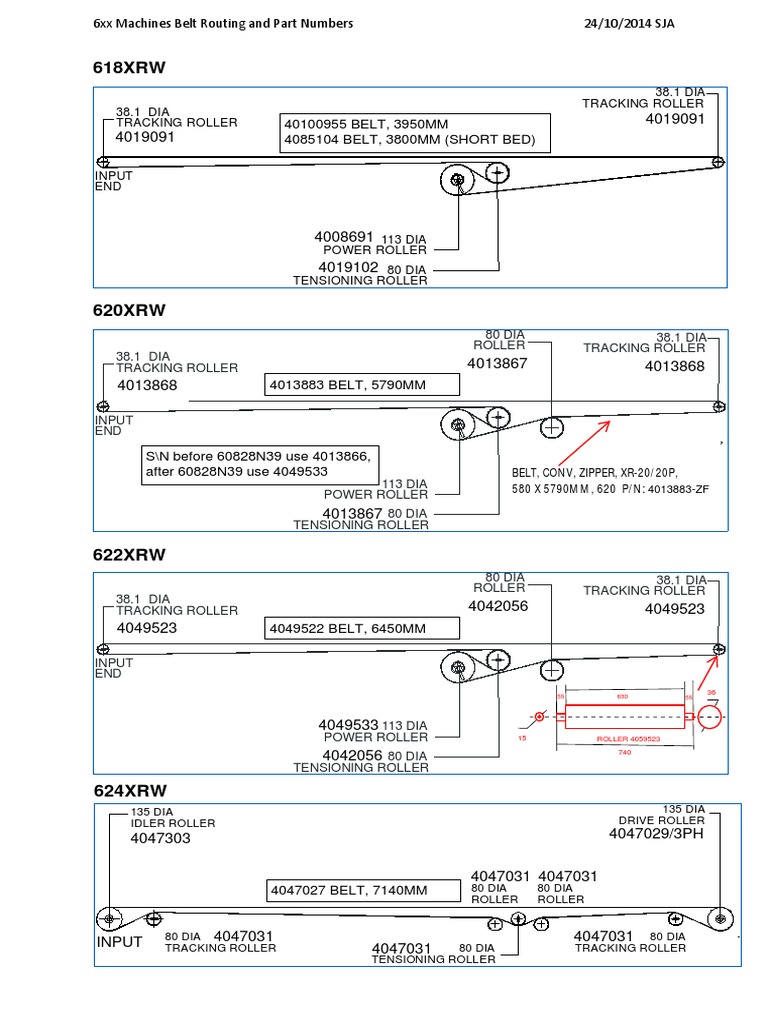 ALL Roller & Belt Routing Part Numb RAP 600 | PDF | Belt (Mechanical ...