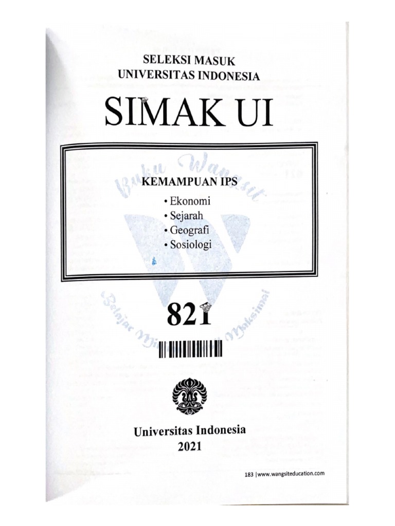 Simak Ui Soshum 2021 | PDF