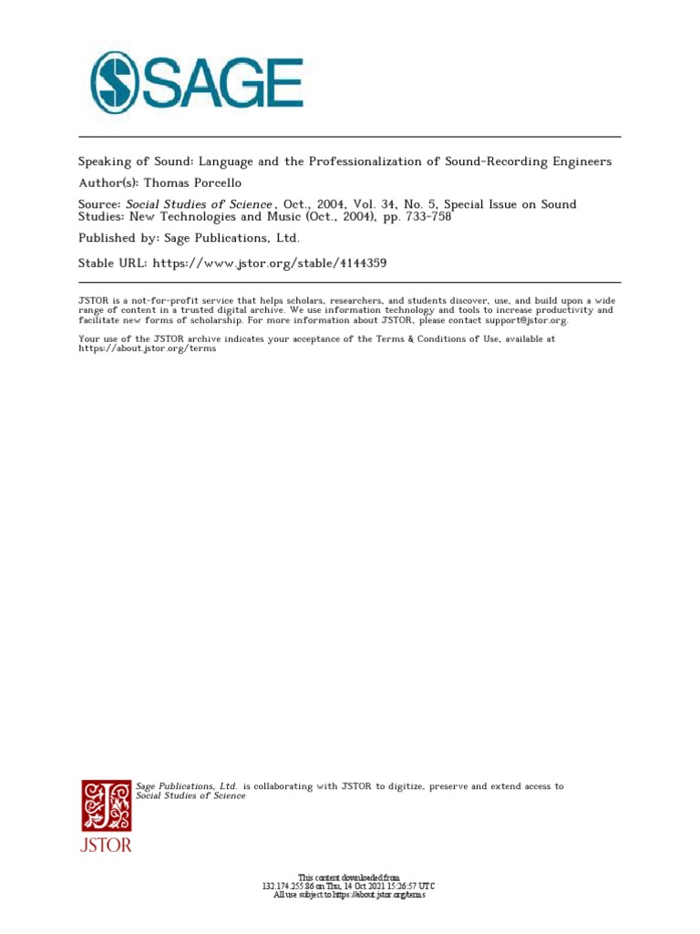 Language in Sound Engineering Training | PDF | Audio Engineer | Linguistics