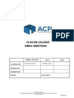 Plan de Calidad Obra: Emotions: Nombre Y Apellidos Cargo Firma