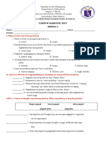 Fourth Quarter Test in Mapeh