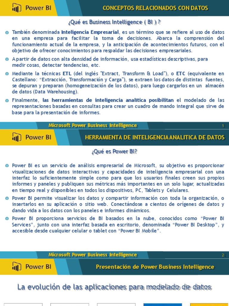 Introducción a Power BI y su uso en BI | PDF | Inteligencia de negocios ...