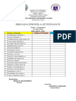 Brigada Eskwela Attendance