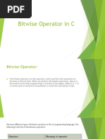 Bitwise Operator in C