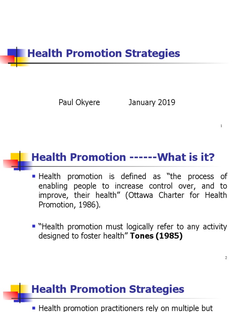 Health Promotion Advocacy Strategies | PDF | Health Promotion | Community