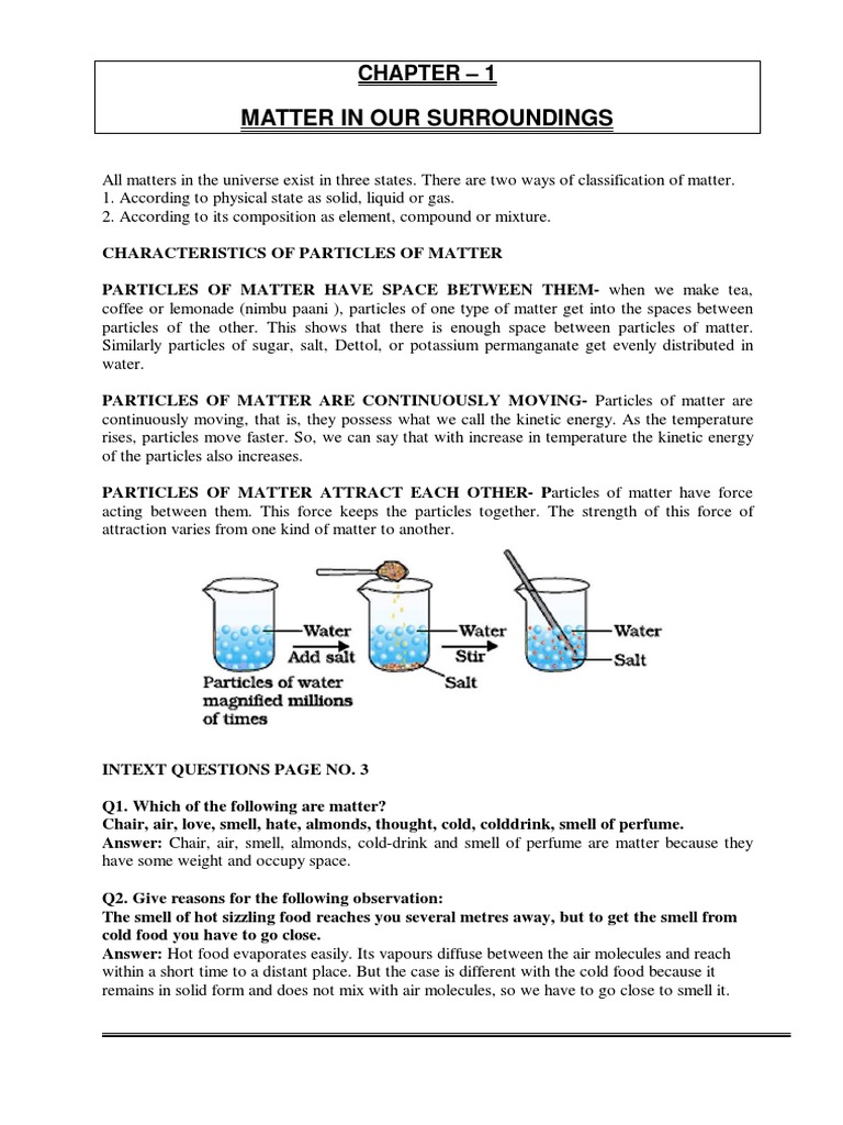 Matter in Our Surroundings PDF Gases Liquids