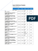 Exam Timetable