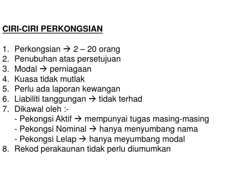 Ciri-Ciri Perkongsian  PDF