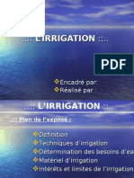 L'irrigation