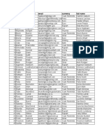 Excel Sample Data