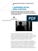 La Patología de Los Límites Inciertos - Las Organizaciones Borderline, Un Desafío Clínico Actual - Página - 12