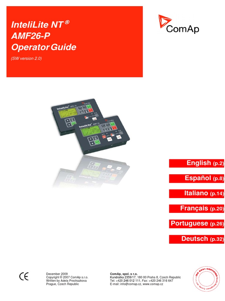 Intelilite NT Il NT Amf26 P 06 2010 en Es It FR PT de | PDF ...