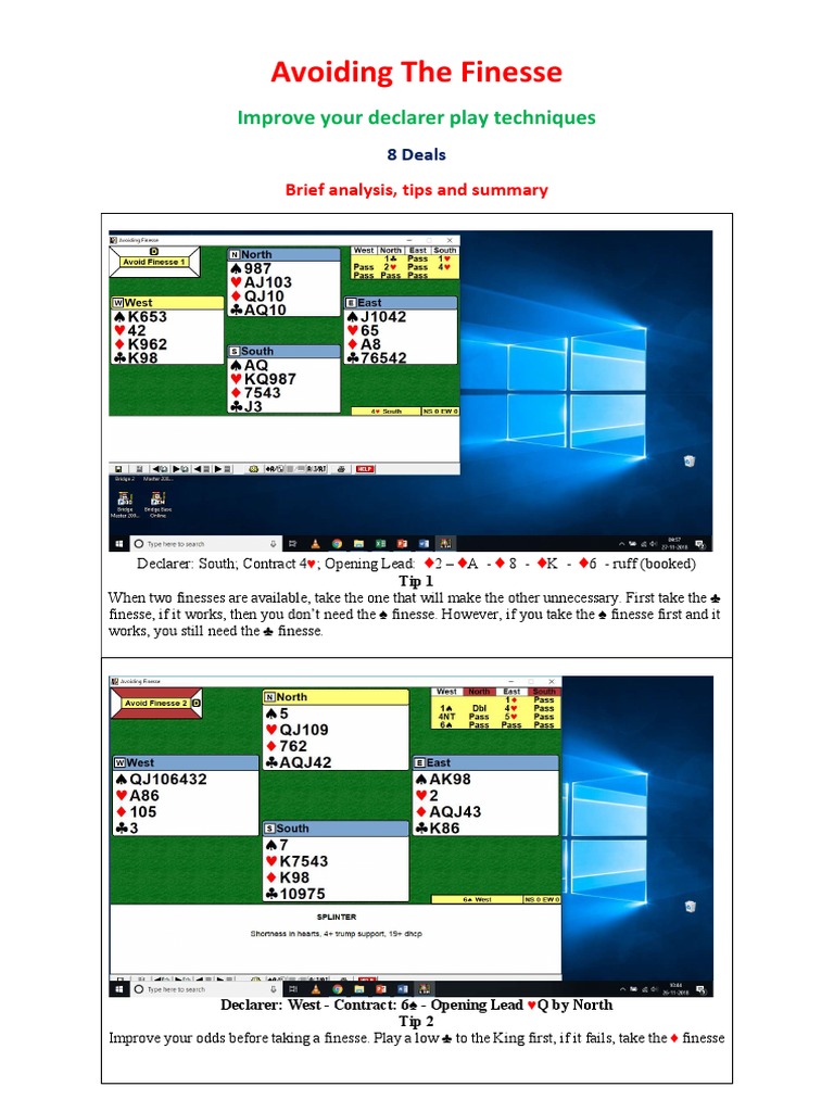 The Art of the 'Finesse' in Bridge - dummies