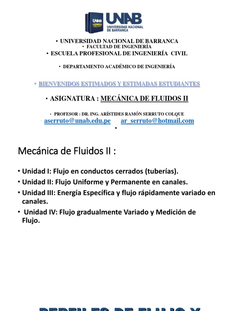 Flujo Gradualmente Variado en Canales | PDF | Mecánica | Ingeniero civil
