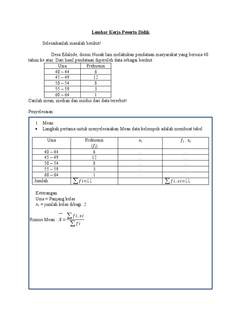 LKPD Data Kelompok | PDF