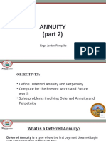 Annuity (Deferred and Perpetuity)