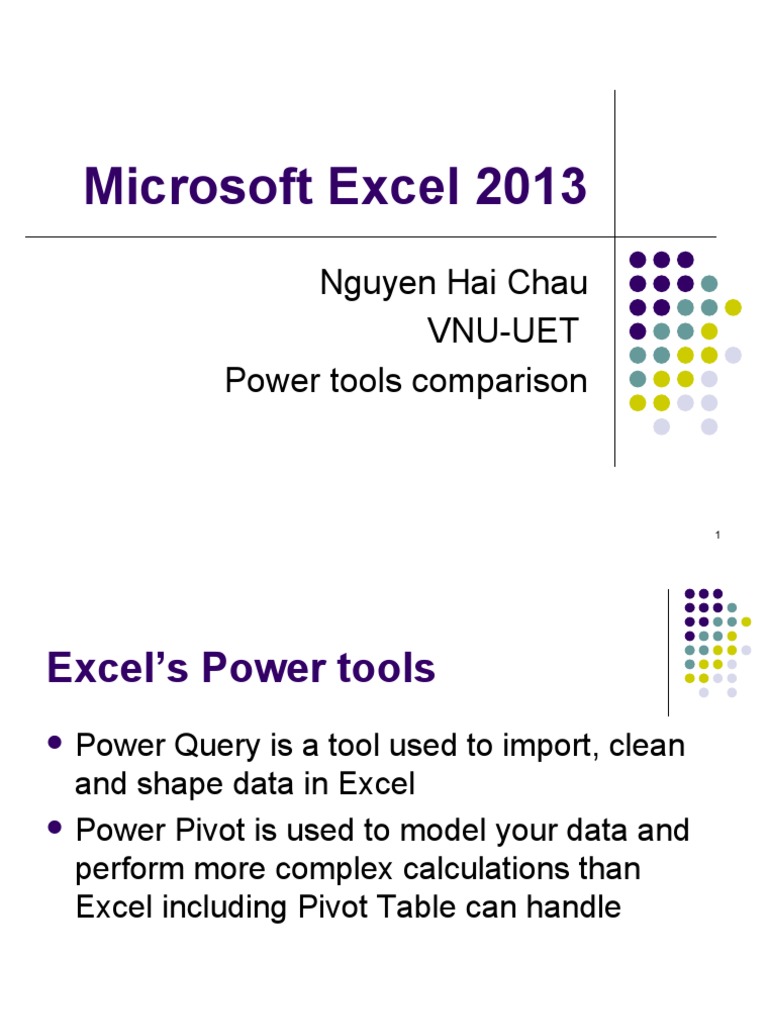 Excel Comparison | PDF