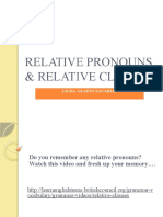 Relative Pronouns and Relative Clauses
