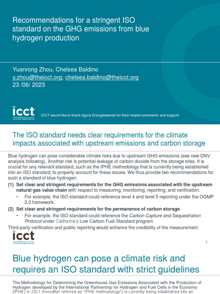 Stringent ISO Standards for Blue Hydrogen | PDF | Liquefied Natural Gas ...