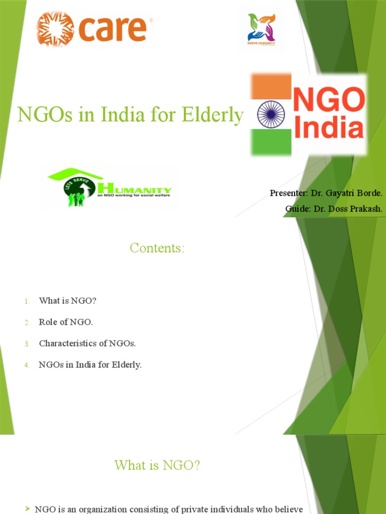 NGOs Supporting Elderly in India | PDF | Non Governmental Organization ...