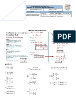 Ficha de Aprendizaje No.2 Sistemas de Ecuaciones Met. Igualación 3B