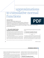 Better Approximations To Cumulative Normal Functions: Graeme West