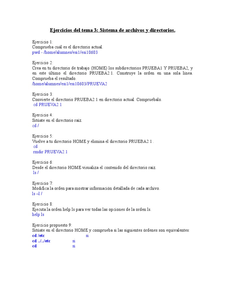 Exercici 3 | PDF | Directorio (Computación) | Archivo de computadora