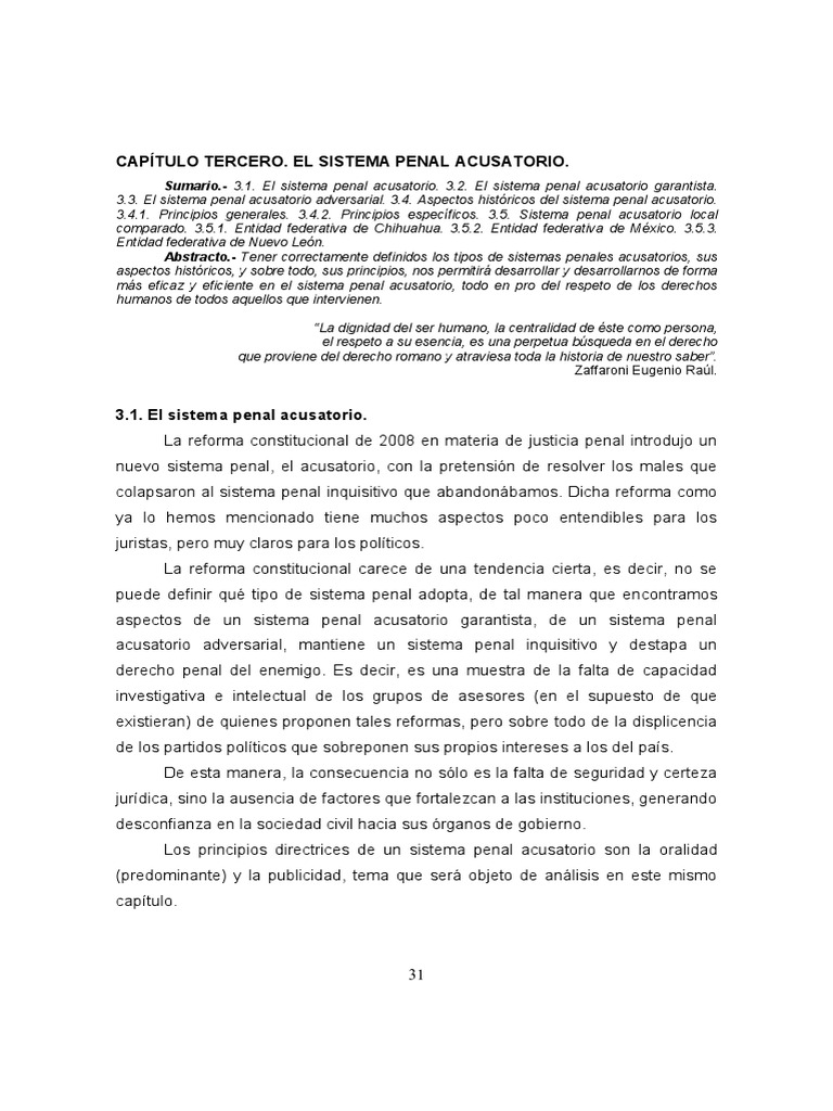 El Sistema Penal Acusatorio PDF Derecho penal Procedimiento Criminal