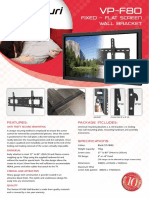 Fixed - Flat Screen Wall Bracket: Features: Package Includes