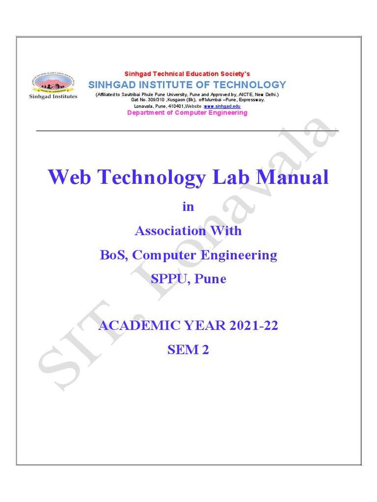  Technology Sppu PDF sites Html Element