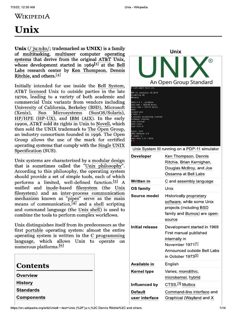 UNIX Language | PDF