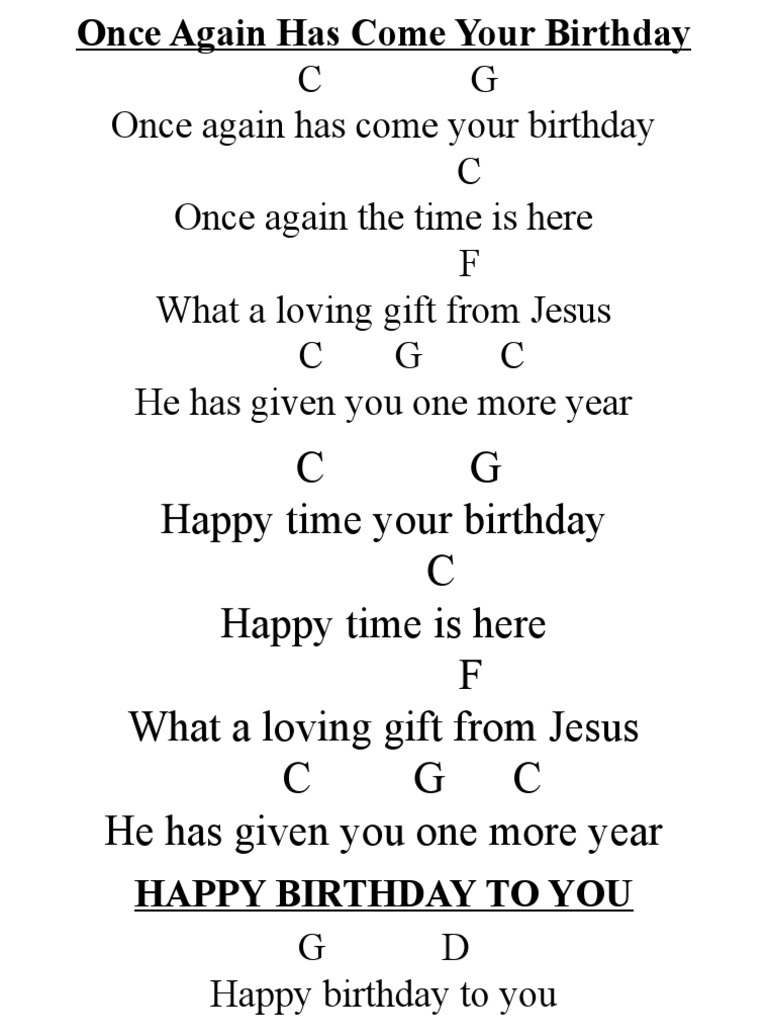 Birthday Song | PDF
