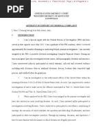 United States District Court Western District of Kentucky Louisville Affidavit in Support of Criminal Complaint