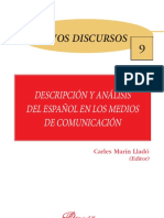 Descripción y Análisis Del Español en Los Medios de Comunicación. (Carles Marín Lladó)