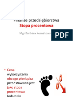 Finanse Przedsiębiorstwa Stopa Procentowa Pieniądza