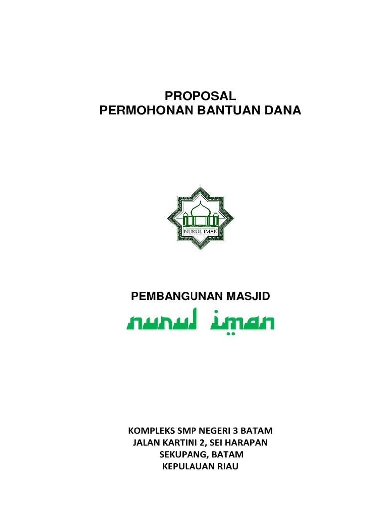 Proposal Masjid Nurul Iman - Plafon | PDF | Karier & Perkembangan | Bisnis
