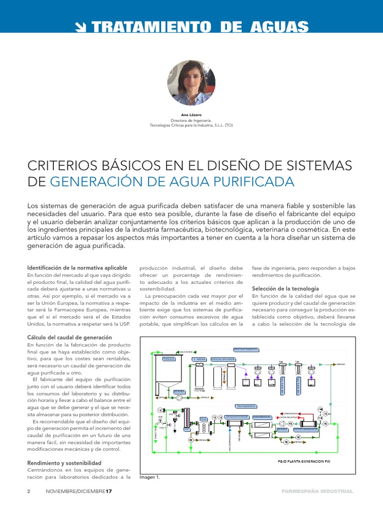 Diseño de Sistemas de Agua Purificada | PDF | Membrana | Ósmosis