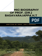 Academic Biography of Prof. (DR.) Basavarajappa H.T