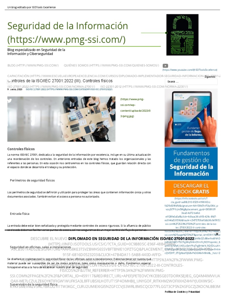 Controles Físicos en ISO 27001:2022 | PDF | Seguridad de información ...