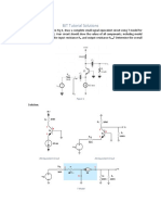 BJT Tutorial Solutions: in Out o Sig