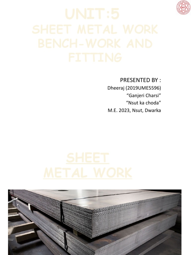 Sheet Metal Work | PDF | Sheet Metal | Strength Of Materials