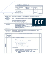 Sesión de Aprendizaje-De Letra D