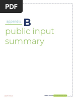 Appendix B - Public Input Summary