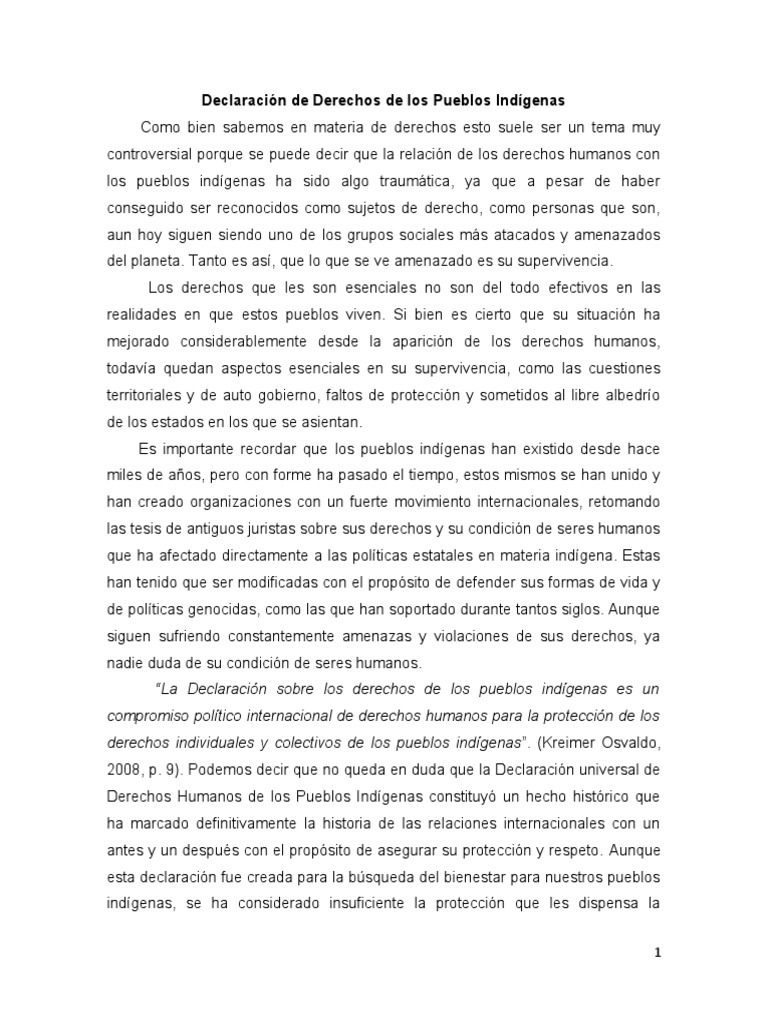 Derechos de los Pueblos Indígenas | PDF | Derechos humanos | Derechos