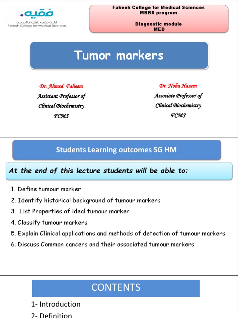 Tumour Markers PDF Cancer Biomarker