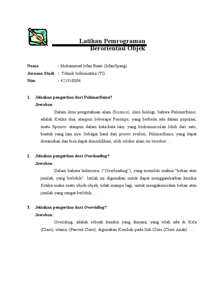 Pbo Tugas Pbo 12 Pertemuan Ke 12 Pdf Filsafat Sains Matematika