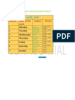 Study Time Table