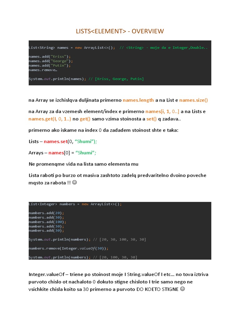 Java FD - Lists | PDF | Computer Programming | Algorithms And Data ...